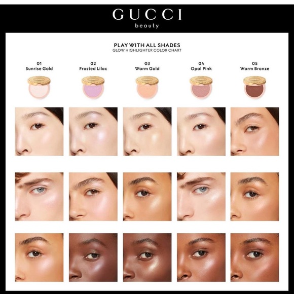 Gucci Glow Highlighter Pressed Powder in Frosted Lilac. - Picture 11 of 12